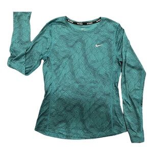 Nike Running Women's Teal Long Sleeve Top size Small
